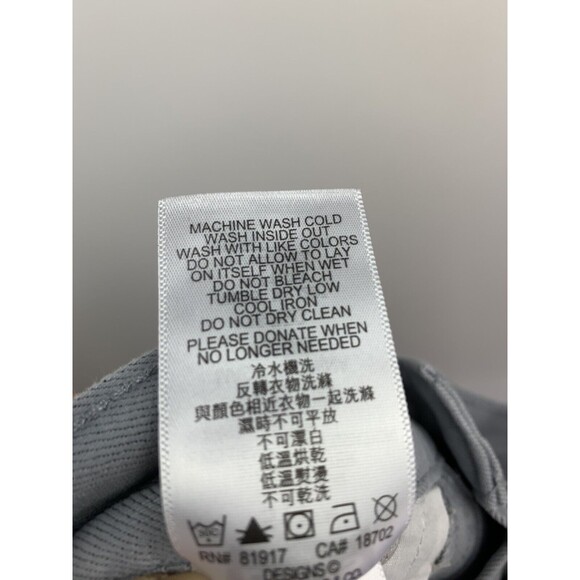 Levi’s Sim 511 Light Gray Skate Stretch Slim Fit Denim Jeans 28 X28 NEW Youth 16 - Picture 11 of 12